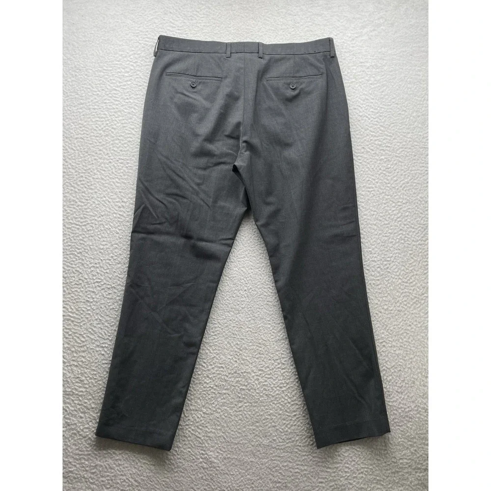 J. Crew Thompson Dress Pants Mens 38x30 (Tag 36) Wool Blend Gray Tapered Stretch